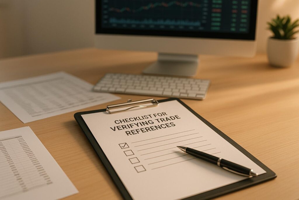 Checklist for Verifying Trade References
